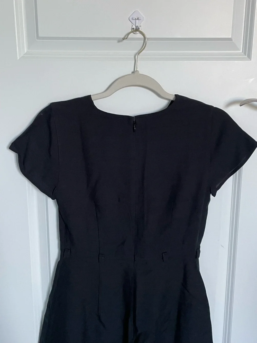 J. Crew Black Luster Canvas Mathilde Midi Dress Size 0 54383